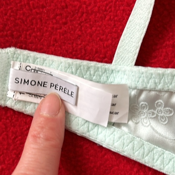 Simone Perele Wish Sheer Lace Demi Bra Robin’s Egg Blue Bridal Lingerie 34B Rare - Picture 11 of 13
